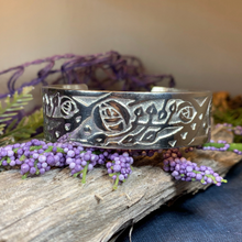 Load image into Gallery viewer, Celtic Mackintosh Flower Cuff Bracelet