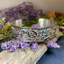 Load image into Gallery viewer, Celtic Mackintosh Flower Cuff Bracelet