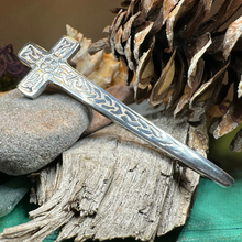 Load image into Gallery viewer, Celtic Cross Kilt Pin