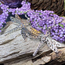 Load image into Gallery viewer, Triple Spiral Dragonfly Earrings