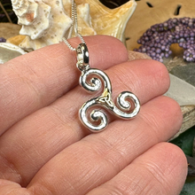 Load image into Gallery viewer, Keeva Triple Spiral Necklace