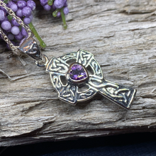 Load image into Gallery viewer, Celtic Cross Heart Necklace