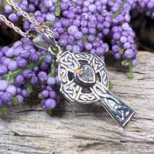 Load image into Gallery viewer, Celtic Cross Heart Necklace