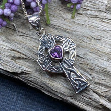 Load image into Gallery viewer, Celtic Cross Heart Necklace