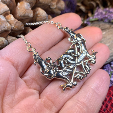 Load image into Gallery viewer, Airica Celtic Viking Silver Necklace