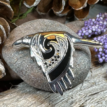 Load image into Gallery viewer, Birget Celtic Raven Necklace