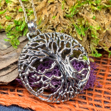 Load image into Gallery viewer, Solstice Tree of Life Silver Necklace
