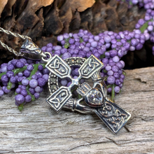 Load image into Gallery viewer, Claddagh Cross Necklace