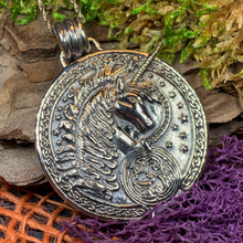 Load image into Gallery viewer, Celtic Unicorn Necklace
