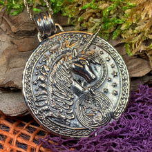 Load image into Gallery viewer, Celtic Unicorn Necklace