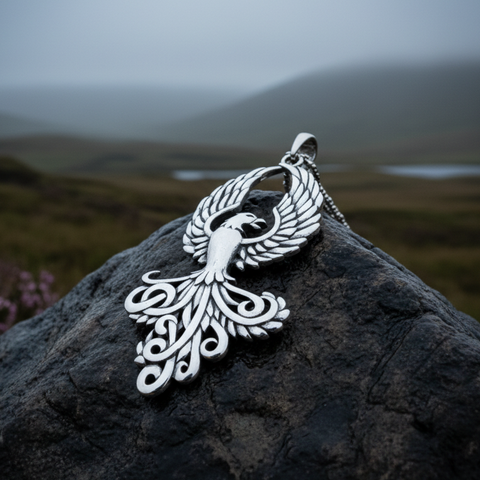 Load image into Gallery viewer, Glory of the Phoenix Necklace in Sterling Silver