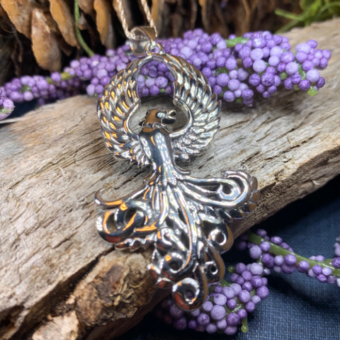 Load image into Gallery viewer, Glory of the Phoenix Necklace in Sterling Silver