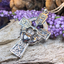 Load image into Gallery viewer, Galway Claddagh Cross Necklace
