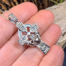 Load image into Gallery viewer, Galway Claddagh Cross Necklace