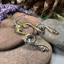 Load image into Gallery viewer, Mystic Dreamer Trinity Knot Earrings