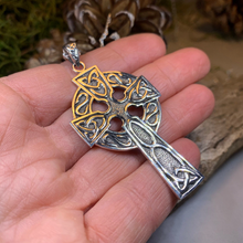 Load image into Gallery viewer, Cahal Large Celtic Cross Necklace