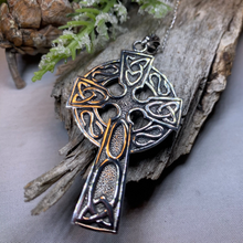 Load image into Gallery viewer, Cahal Large Celtic Cross Necklace
