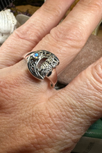 Load image into Gallery viewer, Celtic Owl Moon Ring