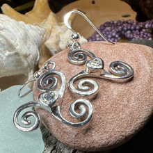 Load image into Gallery viewer, Triple Spiral Heart Earrings