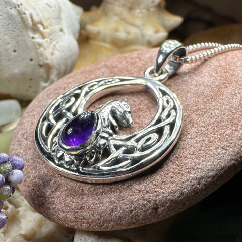 Load image into Gallery viewer, Celtic Phoenix Necklace in Sterling Silver
