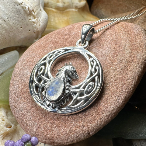 Load image into Gallery viewer, Celtic Phoenix Necklace in Sterling Silver