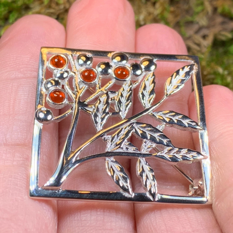Load image into Gallery viewer, Scottish Rowan Tree of Life Brooch - Handmade in Scotland