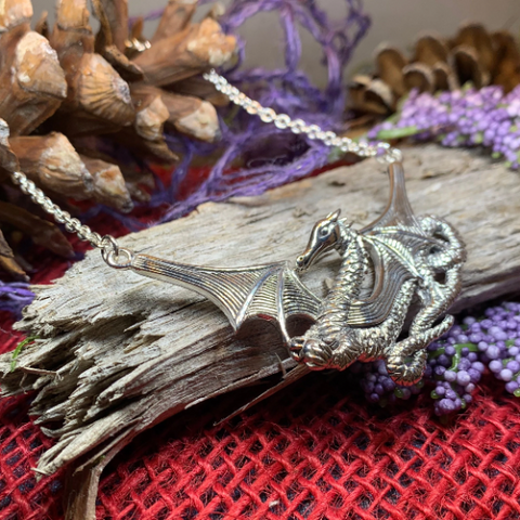 Load image into Gallery viewer, Saga Dragon Necklace in Sterling Silver