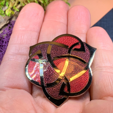 Load image into Gallery viewer, Enamel Celtic Knot Brooch