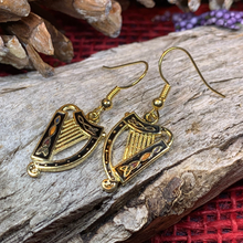 Load image into Gallery viewer, Celtic Harp Earrings
