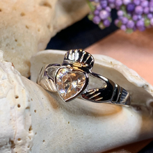 Load image into Gallery viewer, Champagne Diamond Claddagh Ring