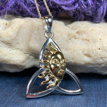 Load image into Gallery viewer, Trinity Knot Sun Necklace
