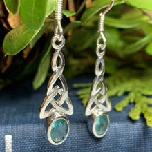 Load image into Gallery viewer, Celtic Trinity Knot Crystal Earrings