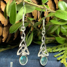 Load image into Gallery viewer, Celtic Trinity Knot Crystal Earrings