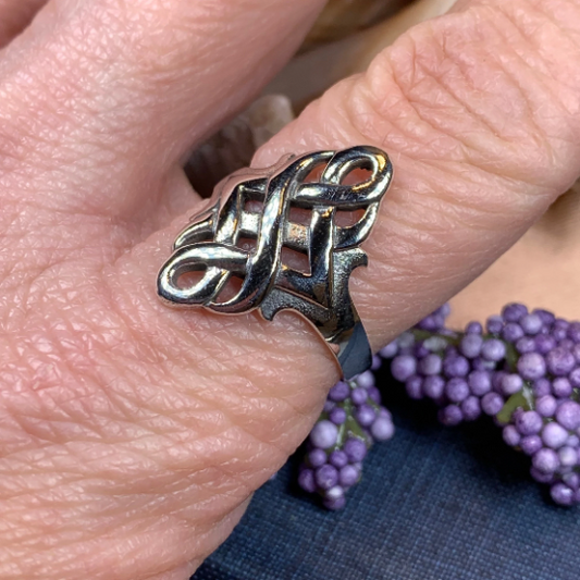 Irish Celtic Knot Ring in Sterling Silver