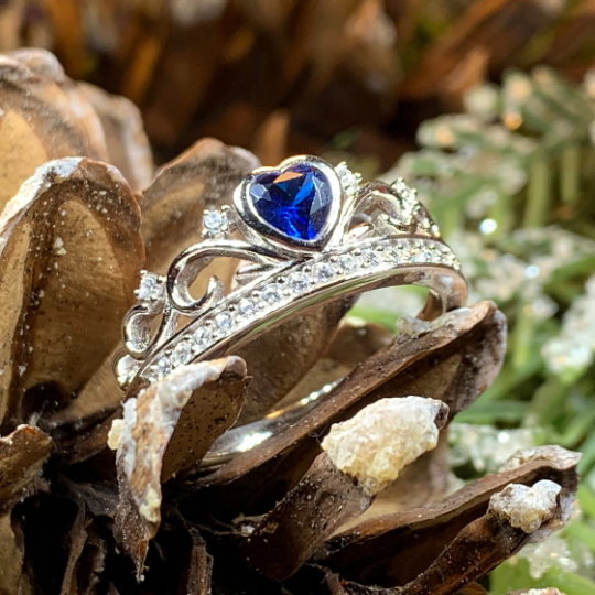 Princess of Wales Sapphire Crown Ring — view 6