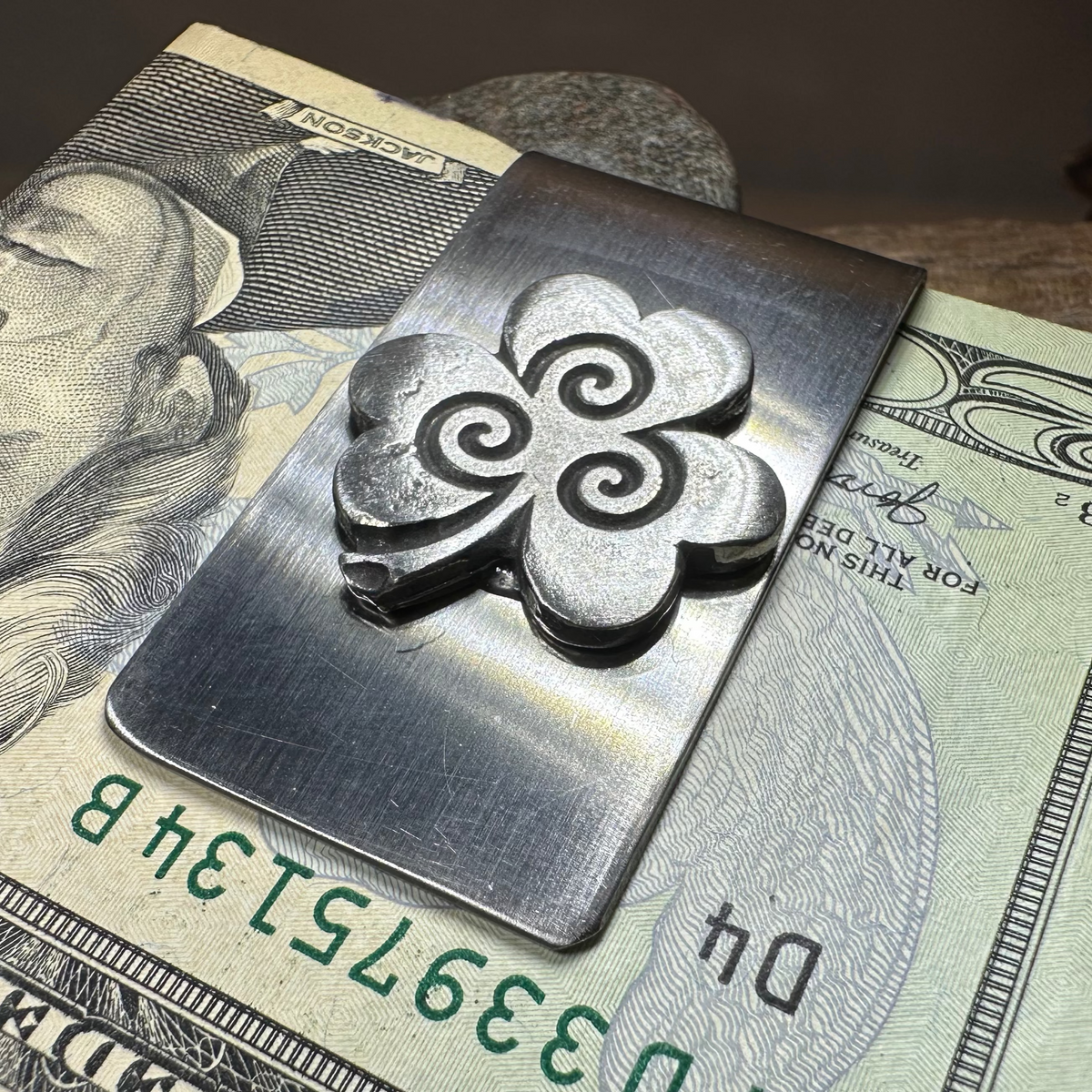 Celtic Shamrock Money Clip — view 4