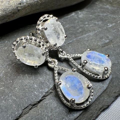Load image into Gallery viewer, Harlow Moonstone Earrings
