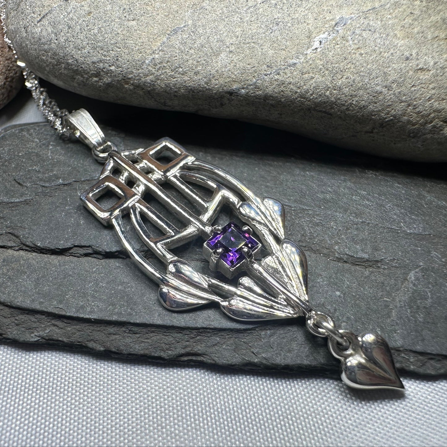 Scottish Mackintosh Thistle Necklace - Handmade in Scotland — view 4