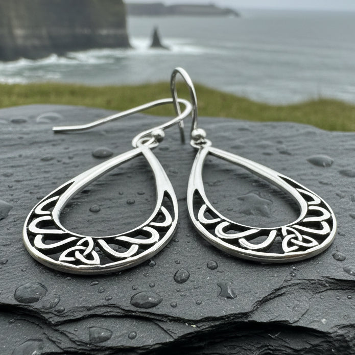 Colleen Celtic Knot Earrings in sterling silver