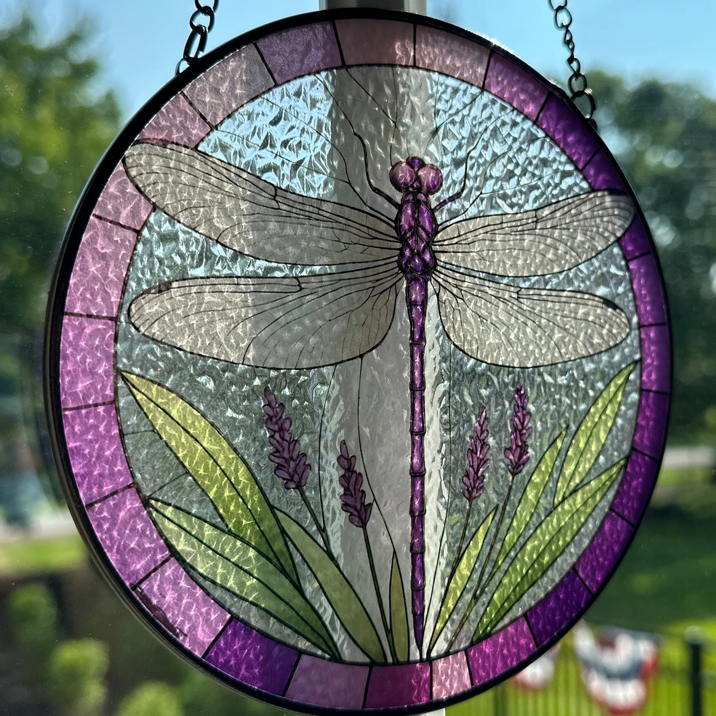 Lavender Dragonfly Suncatcher