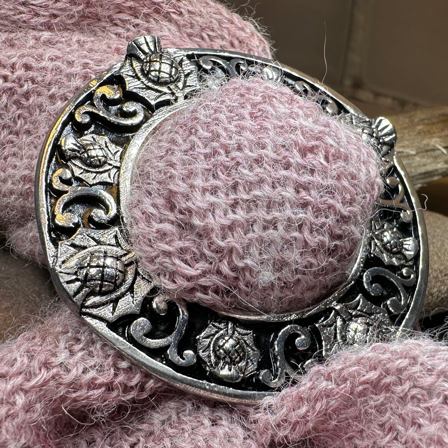 Scottish Thistle Scarf Ring — view 7