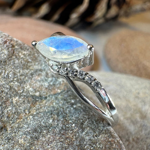 Load image into Gallery viewer, Winter Ice Moonstone Ring
