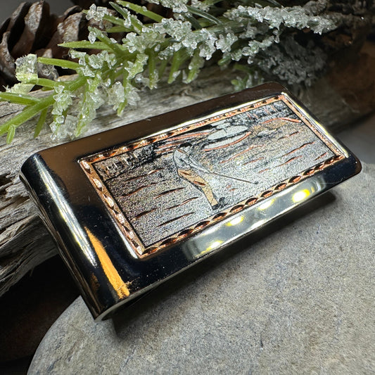 Golfer Copper Money Clip