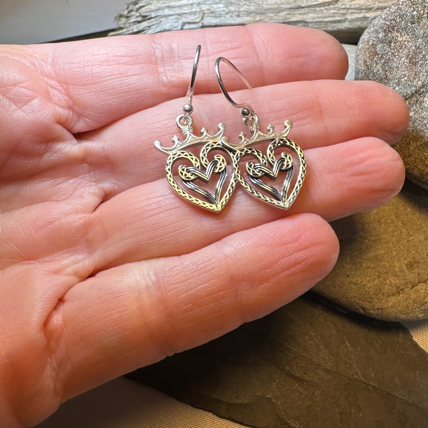 Lady of Skye Scottish Luckenbooth Earrings in Sterling Silver — view 8