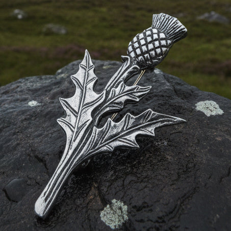 Balmoral Scottish Thistle Kilt Pin - Handmade in Scotland
