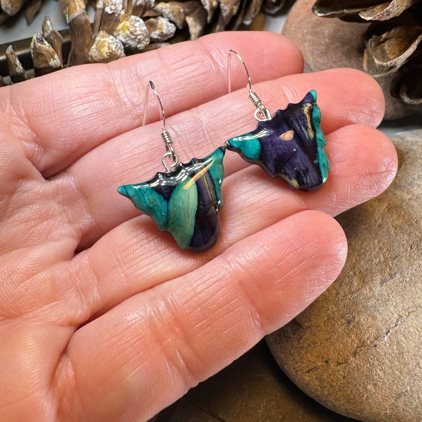 Heathergems Scottish Highland Cow Dangle Earrings - Handmade in Scotland