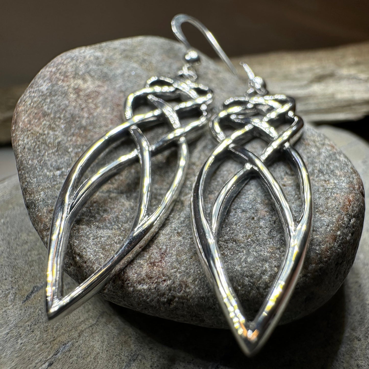 Ella Celtic Knot Earrings in Sterling Silver