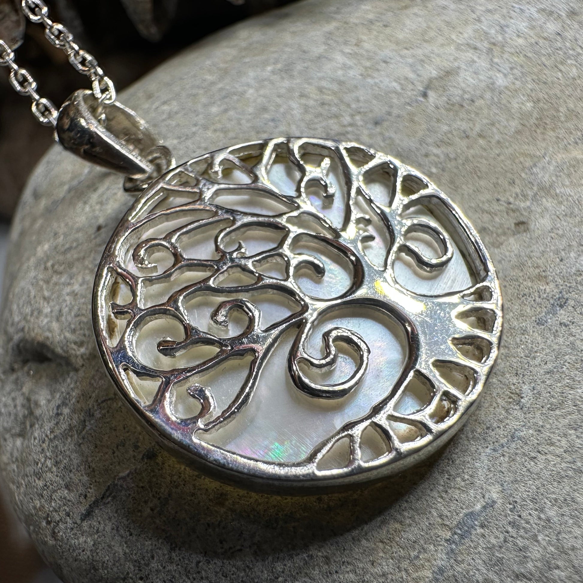 Gynnifer Tree of Life Necklace in Sterling Silver — view 3
