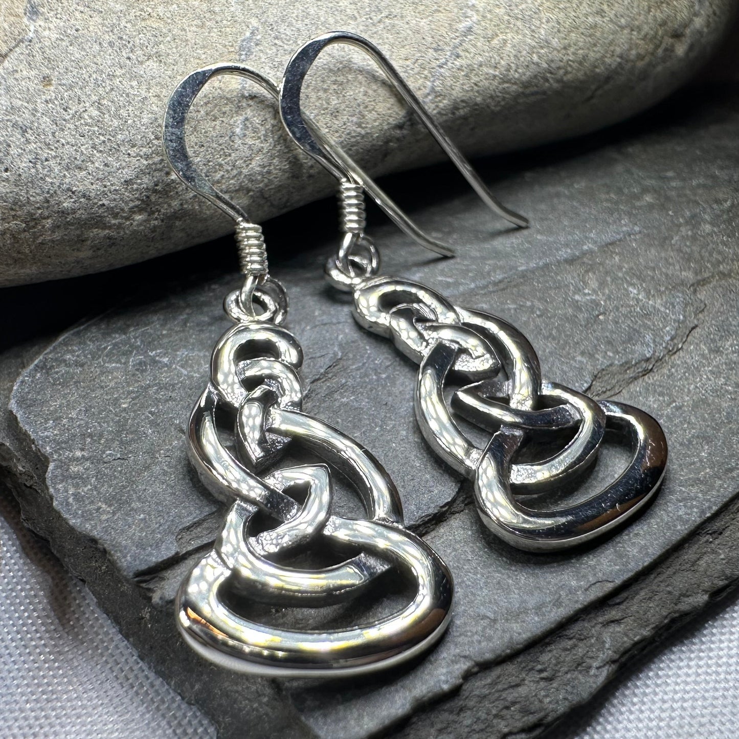 Fey Celtic Knot Earrings in Sterling Silver