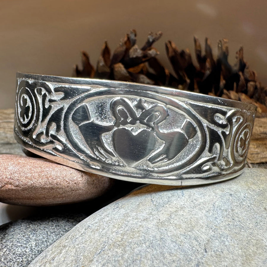 Galway Claddagh Cuff Bracelet for Women